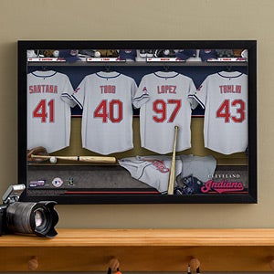 Personalized Cleveland Indians MLB Baseball Locker Room Canvas - 11566
