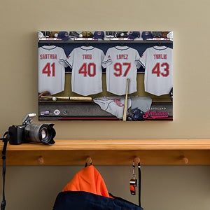 Personalized Cleveland Indians MLB Baseball Locker Room Canvas - 11566