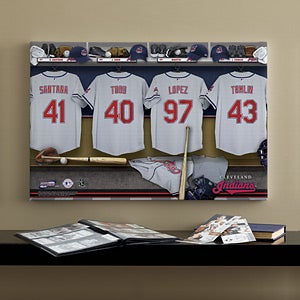 Personalized Cleveland Indians MLB Baseball Locker Room Canvas - 11566