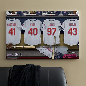 Personalized Cleveland Indians MLB Baseball Locker Room Canvas - 11566