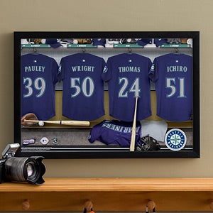Personalized Seattle Mariners MLB Baseball Locker Room Canvas - 11567