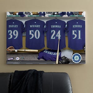 Personalized Seattle Mariners MLB Baseball Locker Room Canvas - 11567