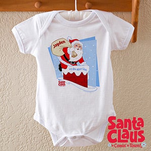 Personalized Kids Christmas Clothes - Santa Claus Is Coming To Town - 11578