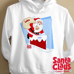 Personalized Kids Christmas Clothes - Santa Claus Is Coming To Town - 11578