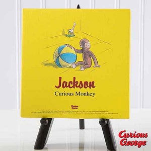 Curious George Personalized Canvas Art - 11586