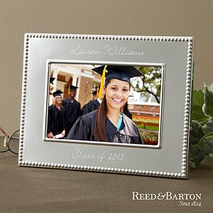 Engraved Silver Graduation Picture Frame - Reed & Barton - 11622