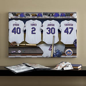 Personalized New York Mets MLB Baseball Locker Room Canvas - 11640
