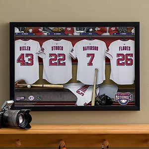 Personalized Washington Nationals MLB Baseball Locker Room Canvas - 11641