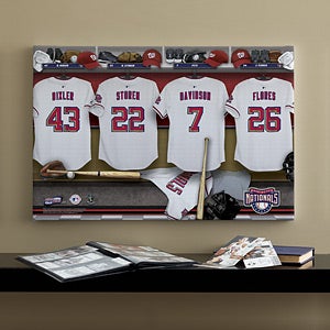 Personalized Washington Nationals MLB Baseball Locker Room Canvas - 11641