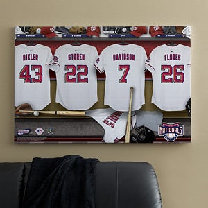 Personalized Washington Nationals MLB Baseball Locker Room Canvas - 11641