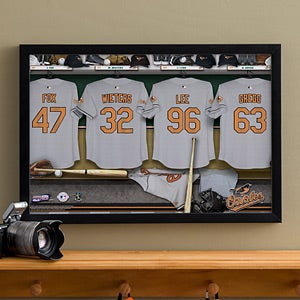 Personalized Baltimore Orioles MLB Baseball Locker Room Canvas - 11644