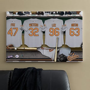 Personalized Baltimore Orioles MLB Baseball Locker Room Canvas - 11644