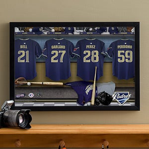 Personalized San Diego Padres MLB Baseball Locker Room Canvas - 11646