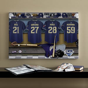 Personalized San Diego Padres MLB Baseball Locker Room Canvas - 11646