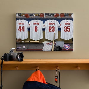 Personalized Philadelphia Phillies MLB Baseball Locker Room Canvas - 11661