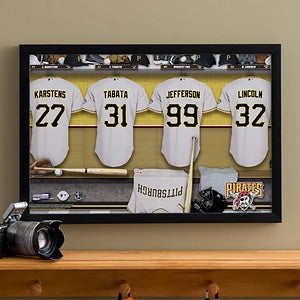 Personalized Pittsburgh Pirates MLB Baseball Locker Room Canvas - 11666