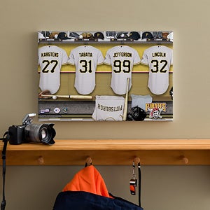 Personalized Pittsburgh Pirates MLB Baseball Locker Room Canvas - 11666