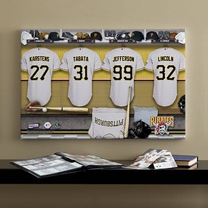 Personalized Pittsburgh Pirates MLB Baseball Locker Room Canvas - 11666