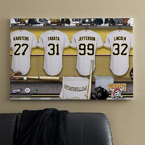 Personalized Pittsburgh Pirates MLB Baseball Locker Room Canvas - 11666