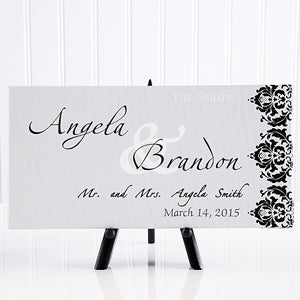 Personalized Wedding Canvas Art - Wedding Couple - 11673