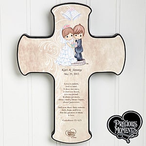 Personalized Precious Moments Wedding Wall Cross - 11682