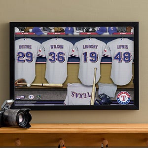 Personalized Texas Rangers MLB Baseball Locker Room Canvas - 11695