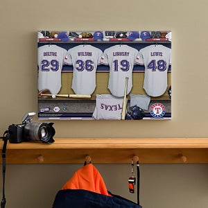 Personalized Texas Rangers MLB Baseball Locker Room Canvas - 11695