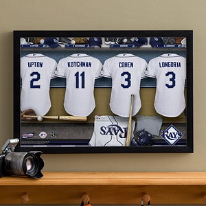 Personalized Tampa Bay Rays MLB Baseball Locker Room Canvas - 11698
