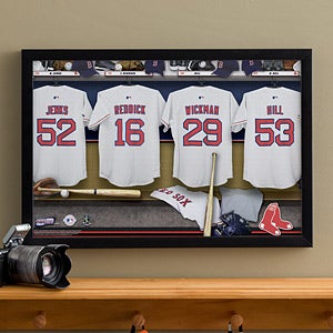 Personalized Boston Red Sox MLB Baseball Locker Room Canvas - 11703