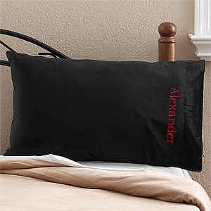 Personalized Micro-Fleece Pillowcase - Black - 11704