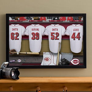 Personalized Cincinatti Reds MLB Baseball Locker Room Canvas - 11706