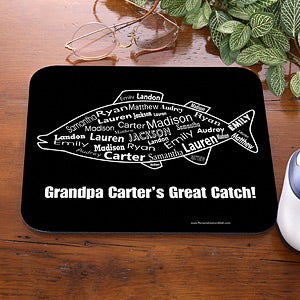 Personalized Fishing Mouse Pad - What A Catch - 11715