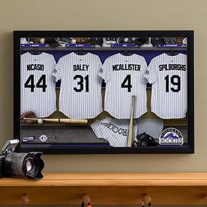 Personalized Colorado Rockies MLB Baseball Locker Room Canvas - 11718