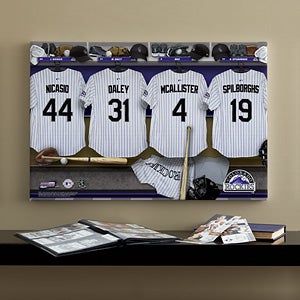 Personalized Colorado Rockies MLB Baseball Locker Room Canvas - 11718