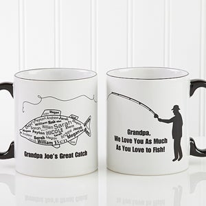 Personalized Coffee Mugs - Fisherman - What A Catch - 11719