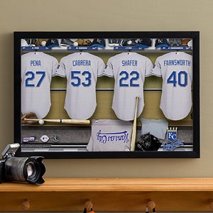 Personalized Kansas City Royals MLB Baseball Locker Room Canvas - 11737