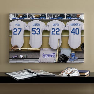 Personalized Kansas City Royals MLB Baseball Locker Room Canvas - 11737