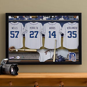 Personalized Detroit Tigers MLB Baseball Locker Room Canvas - 11738