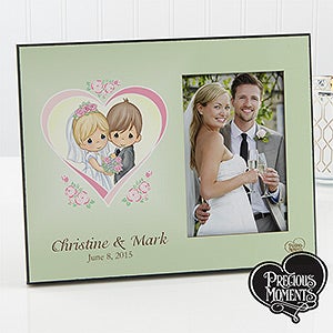 Personalized Wedding Picture Frames - Precious Moments Heart - 11740