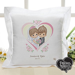 Personalized Precious Moments Wedding Pillow - 11746