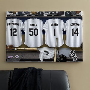 Personalized Chicago White Sox MLB Baseball Locker Room Canvas - 11748