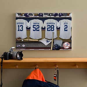 Personalized New York Yankees MLB Baseball Locker Room Canvas - 11749