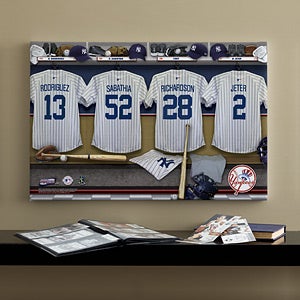 Personalized New York Yankees MLB Baseball Locker Room Canvas - 11749