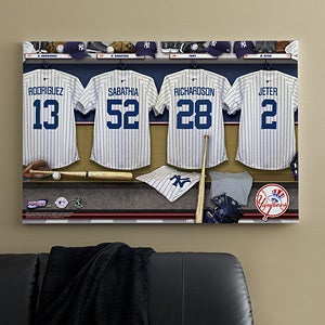 Personalized New York Yankees MLB Baseball Locker Room Canvas - 11749