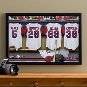 Personalized LA Angels MLB Baseball Locker Room Canvas - 11750