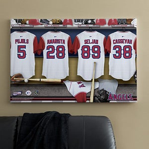 Personalized LA Angels MLB Baseball Locker Room Canvas - 11750