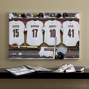 Personalized Houston Astros MLB Baseball Locker Room Canvas - 11751