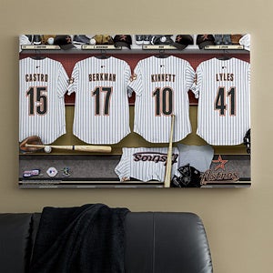 Personalized Houston Astros MLB Baseball Locker Room Canvas - 11751