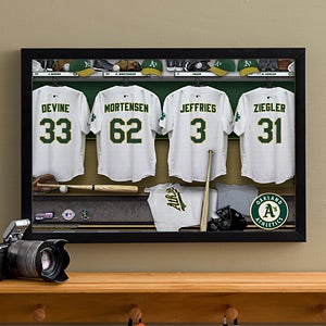 Personalized Oakland A's MLB Baseball Locker Room Canvas - 11752