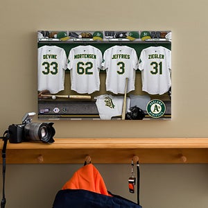 Personalized Oakland A's MLB Baseball Locker Room Canvas - 11752